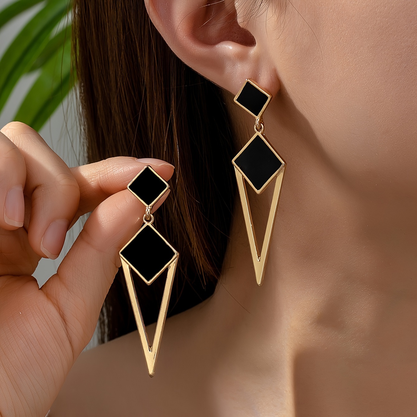 Alloy Diamond Drop Earrings for Summer